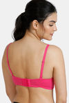 Zivame Beautiful Basics Padded Wired Medium Coverage Strapless Bra - Pink Yarrow — thumbnail 3
